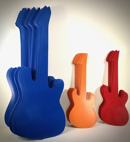 colored and painted guitars