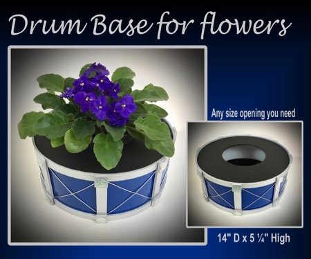 drum base for flowers