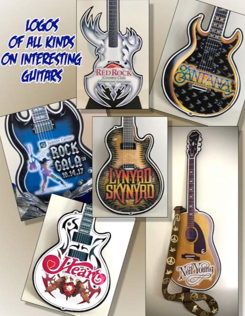 foamcore guitars with logos